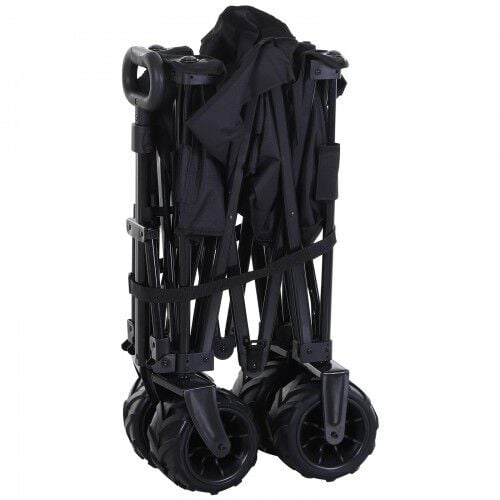 Carro plegable Outsunny con asa telescópica color Negro thumbnail