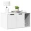 vidaXL Mueble arenero para gatos madera ingeniería blanco, , large indicador imagen numero 2