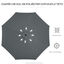 Outsunny Sombrilla de Jardín Ø295x250 cm con Manivela Parasol Exterior con Mecanismo de Inclinación y Poste Desmontable de Metal para Terraza Piscina Patio Gris Oscuro, , large indicador imagen numero 5