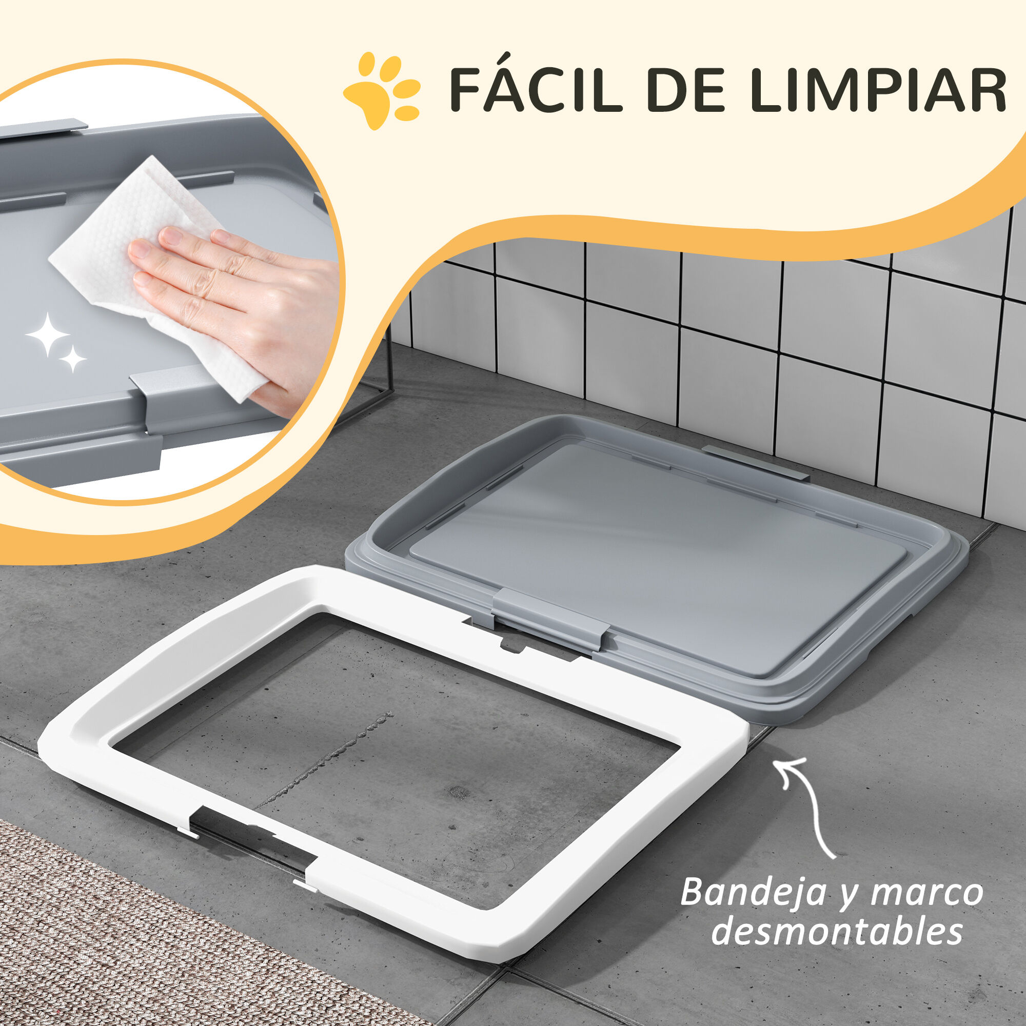 PawHut Bandeja de Entrenamiento Gris para Perros thumbnail