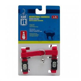 Arnés de nylon ajustable para gatos color Rojo