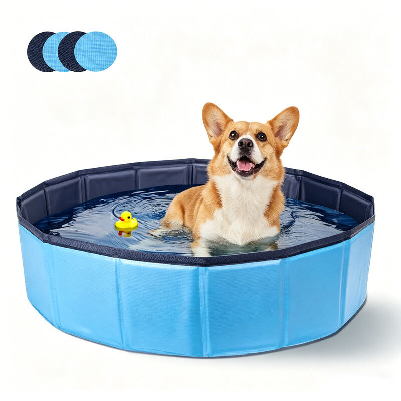 Nobleza Piscina Plegable para Perros 80x20 cm &ndash; Ba&ntilde;era Antideslizante con Paneles de PP R&iacute;gido &ndash; Ideal para Mascotas Peque&ntilde;as &ndash; Azul, , large Imagen numero 7