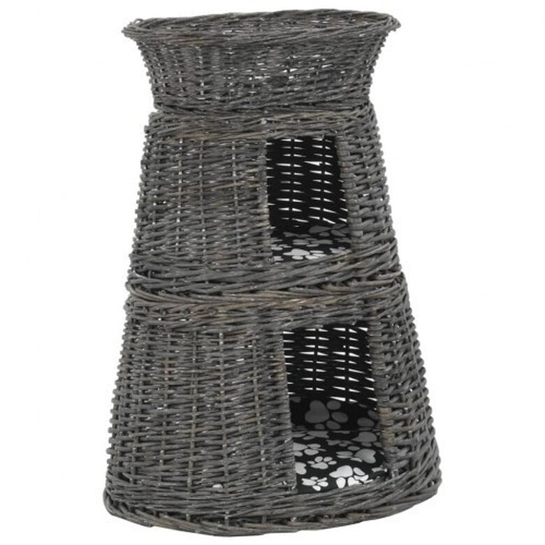 Cesta con cojines de sauce para gatos color Gris, , large image number null
