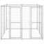 Vidaxl perrera con puertas de bisagra plateado para perros, , large indicador imagen numero 10