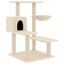 vidaXL Rascador para gatos con postes de sisal color crema 82,5 cm, , large indicador imagen numero 1