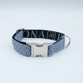 Baona collar zanzíbar blanco y azul para perros