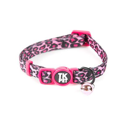 TK-Pet Safari Collar con Cascabel Rosa para gatos 