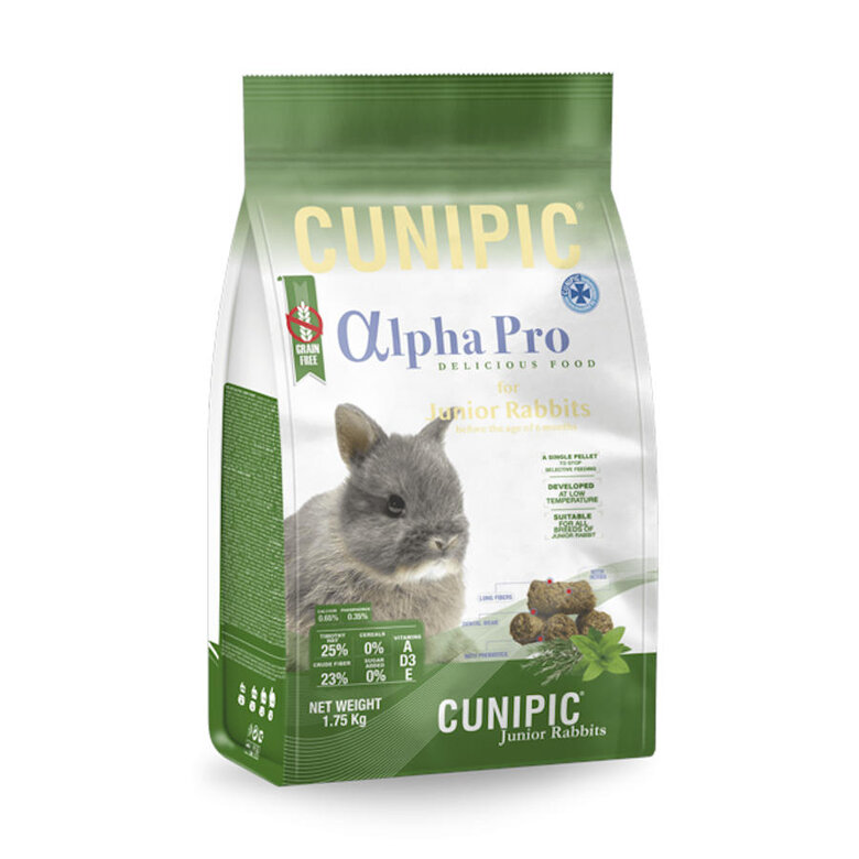 Cunipic Junior Alpha Pro Grain Free comida para conejos, , large image number null