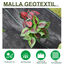 Outsunny Malla Antihierbas Malla Geotextil 1x50 m Malla de Jardín contra Malas Hierbas 100 g/m² Rollo de Malla Antimaleza Negro, , large indicador imagen numero 5