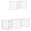 vidaXL Puerta de perros plegable 12 paneles madera álamo blanca 600 cm, , large indicador imagen numero 9