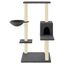 vidaXL Rascador para gatos con postes de sisal gris oscuro 95 cm, , large indicador imagen numero 2