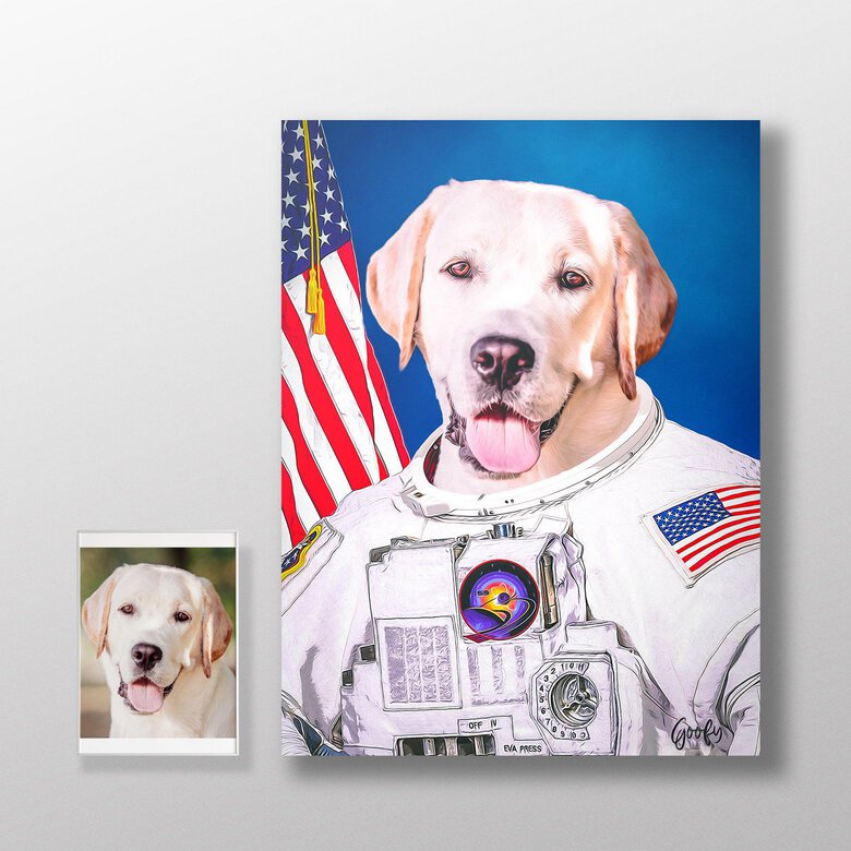 Pet Story Retrato Personalizado de Mascota Póster Astronauta, , large image number null