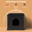 COSTWAY Casita para Gatos, Arenero para Gatos, Casita para Mascotas, Casa para Gatos, Recinto con Hoyo para Gatos, Caja para Animales con Estructura de Madera Resistente (Negro), , large indicador imagen numero 4