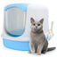 Nobleza - Inodoro para Gatos con Abertura Frontal y Pala, Cajas de Arena para Gatos Cubierta Desmontable, Arenero para Gatos Grande, Azul 55*39*39.5 CM, , large indicador imagen numero 1