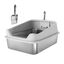 PawHut Arenero Acero Inoxidable Gris para gatos, , large indicador imagen numero 1