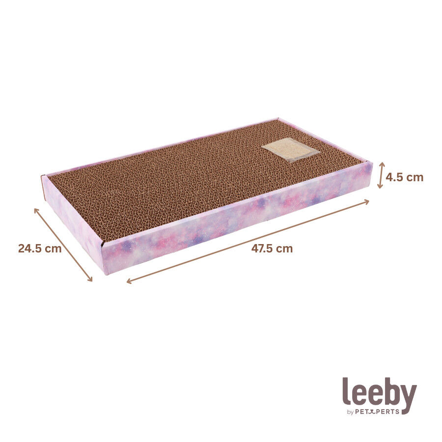 Leeby Fitz tabla rascador de cart&oacute;n rosa para gatos, , large Imagen numero 5