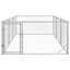 vidaXL Perrera de exterior puerta acero galvanizado plateado 3x2x1 m, , large indicador imagen numero 23