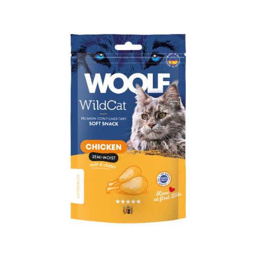 Woolf WildCat Snack Semih&uacute;medo Pollo 50gr, , large Imagen numero 1