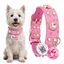 PawView Collar para Perro de Cuero Rosado con Cristales de Coraz&oacute;n y Placa de Identificaci&oacute;n QR Inteligente - Elegante, Seguro y Ajustable, , large indicador imagen numero 1