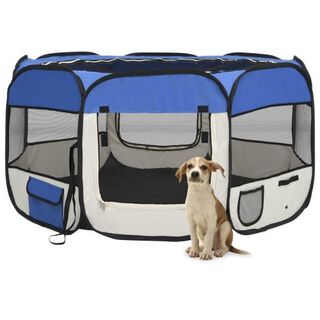 Corral de lona para perros color Azul