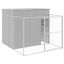 vidaXL Caseta perro corral acero galvanizado gris claro 214x1069x181cm, , large indicador imagen numero 1