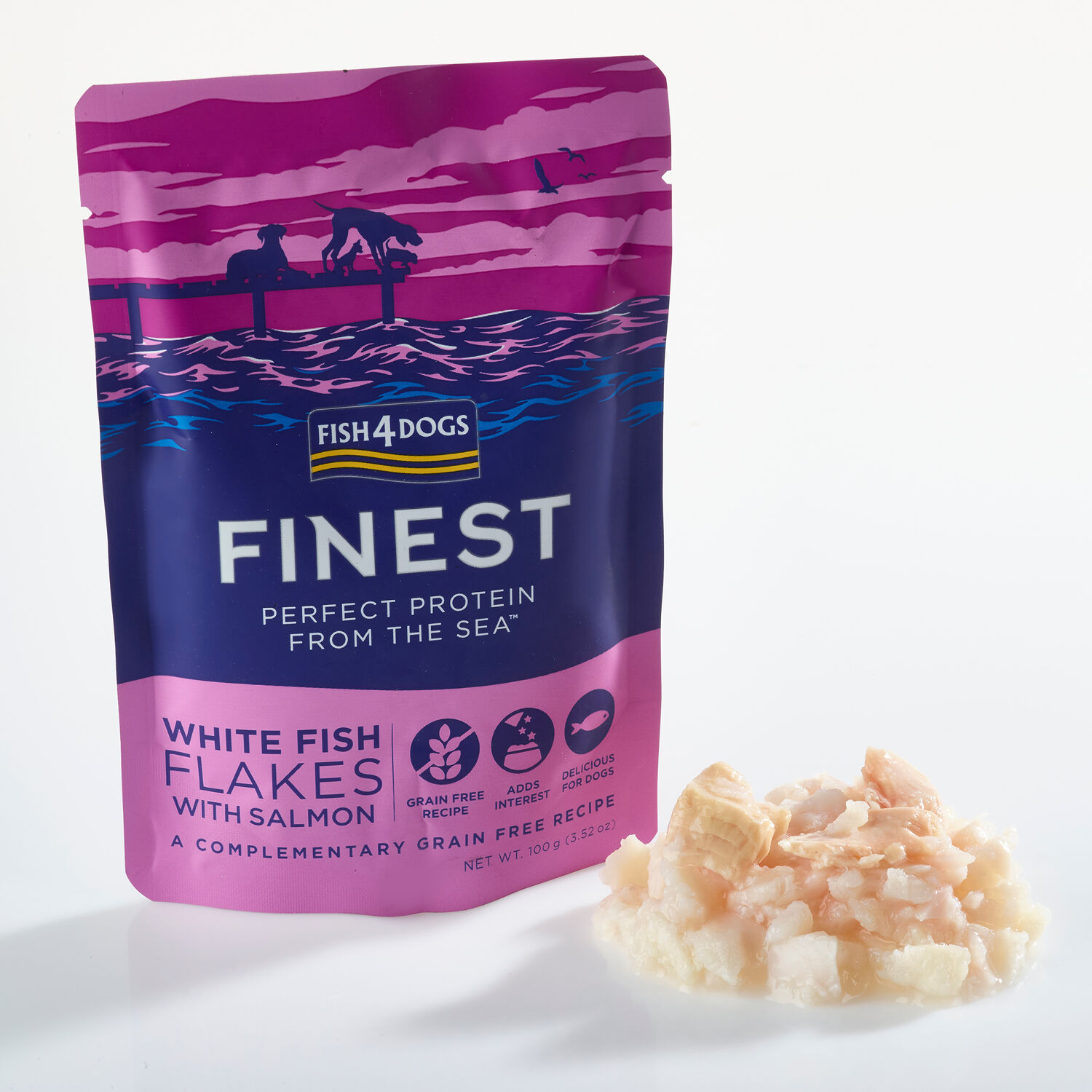 Fish4Dogs Mousse para perro sin cereales &ndash; Pescado blanco y salm&oacute;n 100 g (pack de 6), , large Imagen numero 2