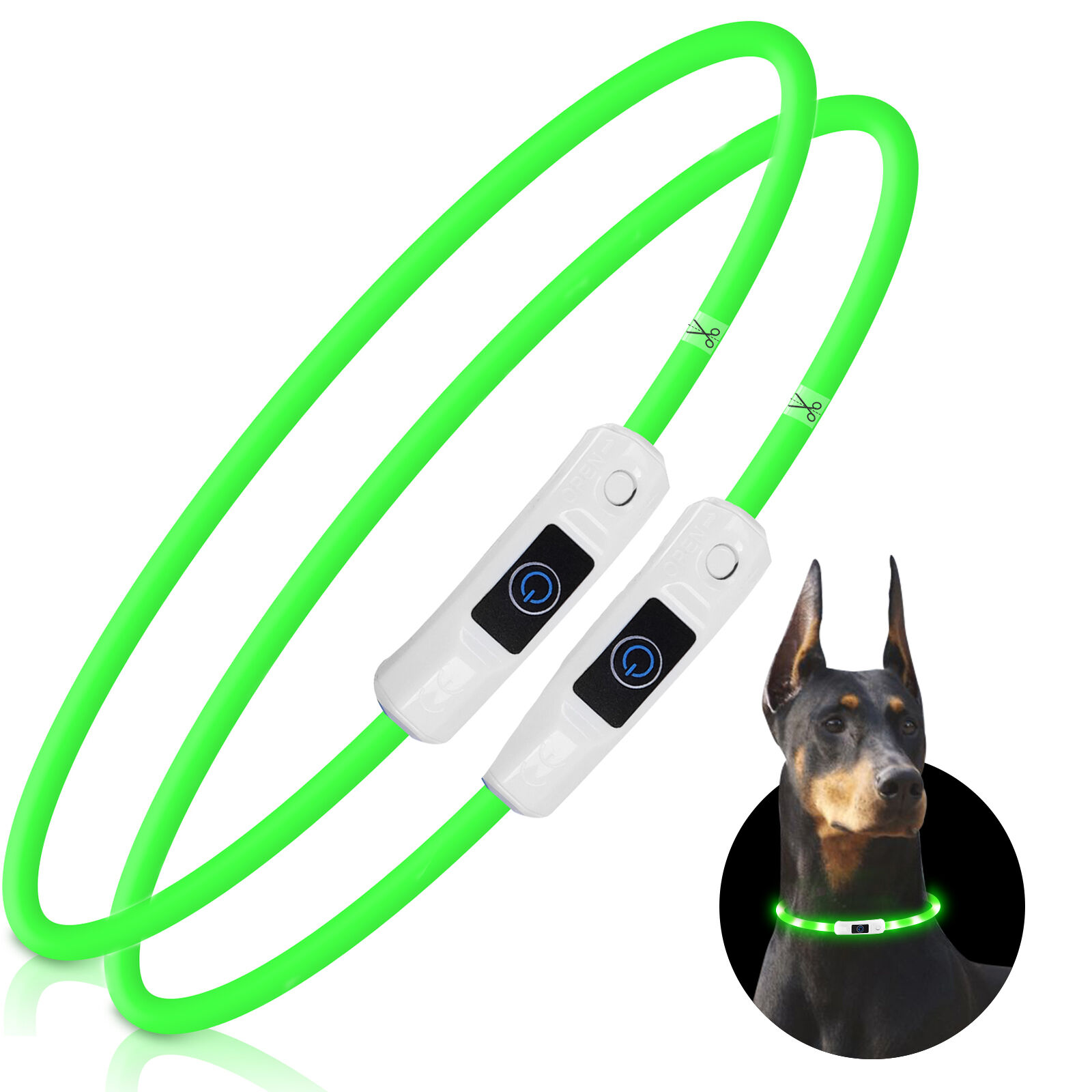 Nobleza collar luminoso recargable con usb para perros thumbnail