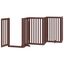 vidaXL Puerta para perros plegable 6 paneles madera álamo marrón 300cm, , large indicador imagen numero 4