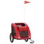 VidaXL Remolque de bicicleta mascotas hierro tela Oxford rojo, , large indicador imagen numero 3