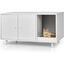 COSTWAY 3 en 1 Casa para Gatos con Rascador Extraíble, Mesa de Centro Auxiliar de Madera, Cueva para Gatos con 2 Puertas, Mueble Arenero de 90 x 50 x 50 cm (Blanco), , large indicador imagen numero 1