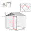 PawHut Perrera Jaula de Exterior para Perros Medianos Parque para Perros con Cerradura Marco de Acero Toldo Impermeable y Anti-UV 200x200x237 cm Plata, , large indicador imagen numero 3