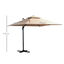 Outsunny Sombrilla de Jard&iacute;n 300x300 cm Parasol de Aluminio con Manivela Poste Giratorio 360&deg; Doble Techo Inclinable en 6 Posiciones y Base Cruzada Incluida Caqui, , large indicador imagen numero 3