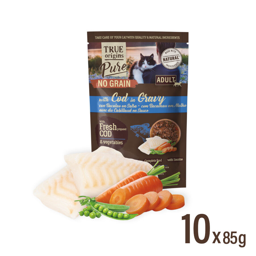 40 sobres x 85 g True Origins Pure Carne y Pescado Sobre para gatos &ndash; Multipack, , large Imagen numero 4