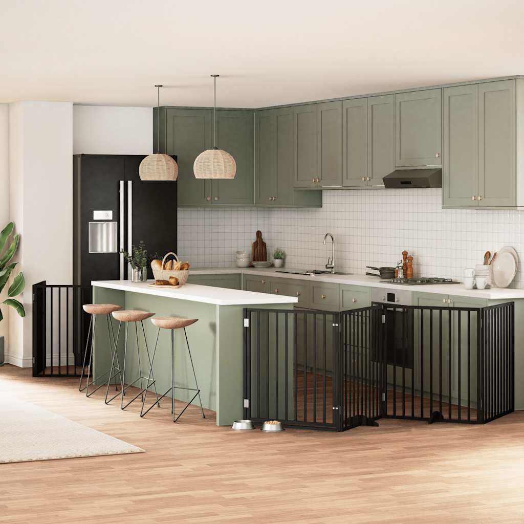 Vidaxl Puerta para Perros Plegable Paneles Puerta para Mascotas Madera de &Aacute;lamo, , large Imagen numero 2