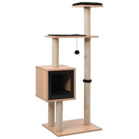 VidaXL Rascador para gatos color Negro