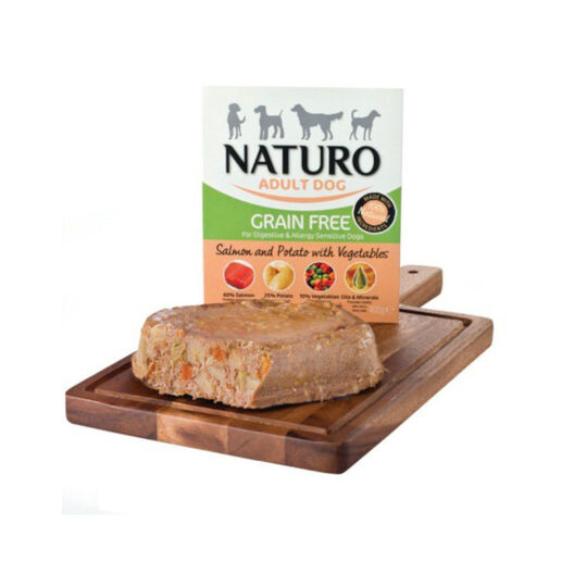 Naturo Adult Grain Free Salmón con Patatas tarrina para perros, , large image number null