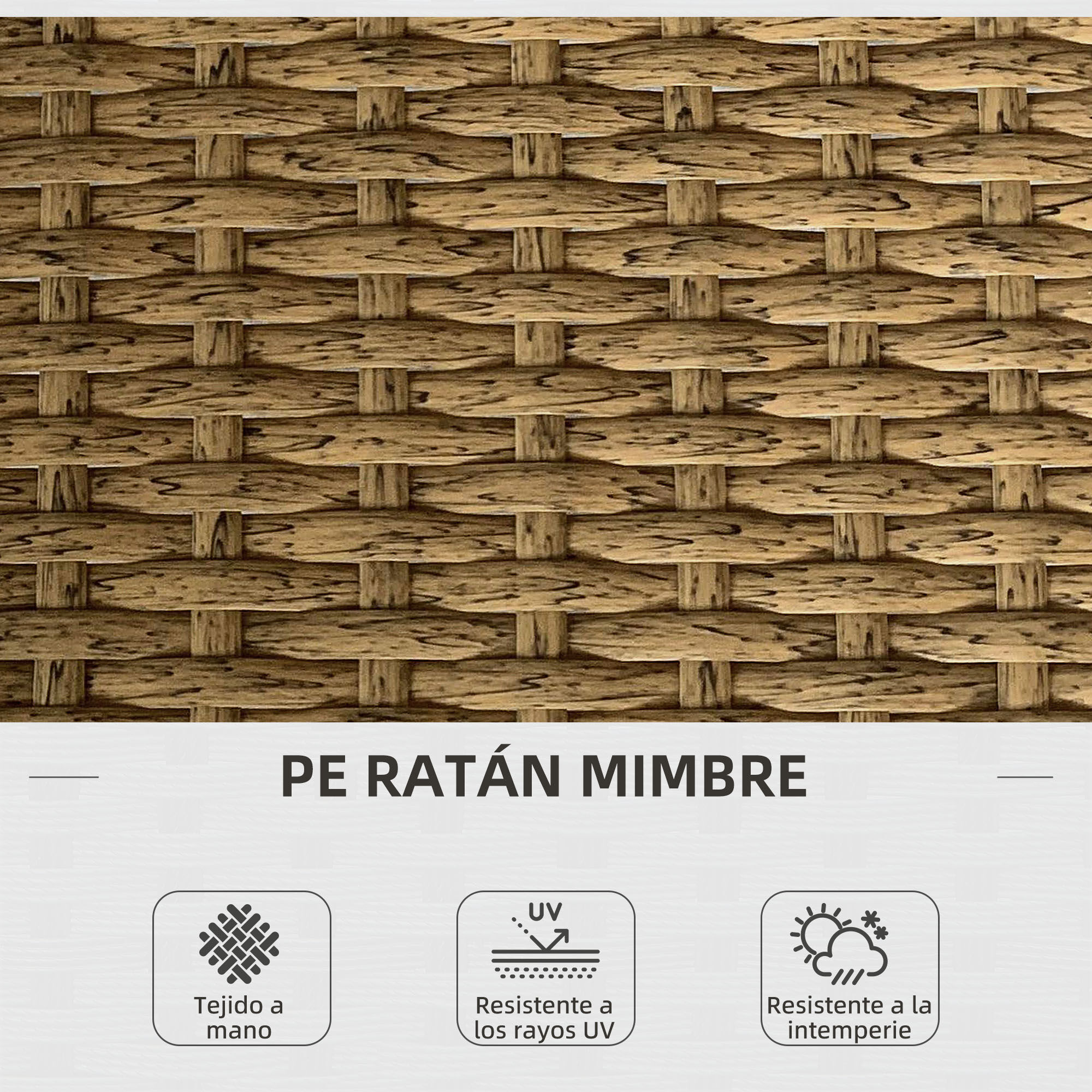 Outsunny Muebles de Jard&iacute;n Crema, , large Imagen numero 4