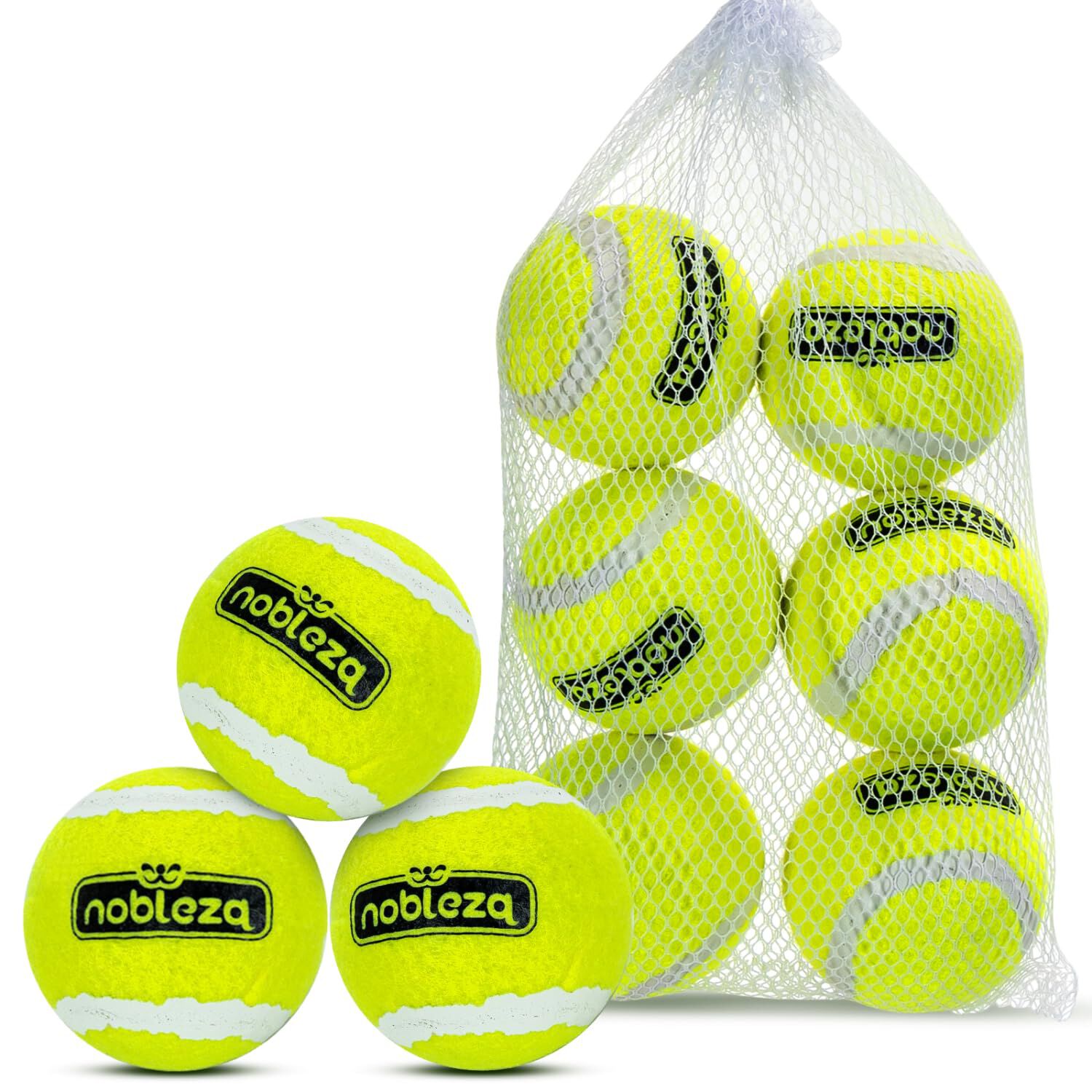 Nobleza Pelota Perro, 12 Pack Interactiva Pelotas Tenis para Perros, Pelota de Caucho Natural, Juguetes para Perros Duradera y El&aacute;stica para Peque&ntilde;os y Medianos - 6.35cm, , large Imagen numero 6