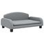 vidaXL Cama para perros de tela gris claro 70x45x30 cm, , large indicador imagen numero 2