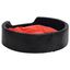 Vidaxl sof&aacute; acolchado ovalado con coj&iacute;n negro y naranja para perros, , large indicador imagen numero 9