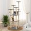 Vidaxl rascador árbol con casa gris claro para gatos, , large indicador imagen numero 2