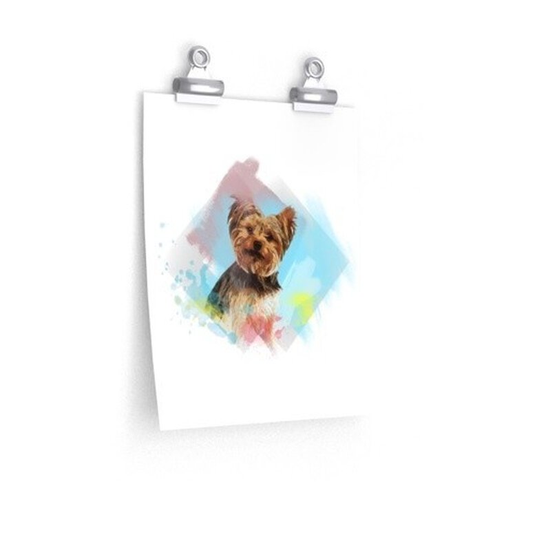 Mascochula acuarela retrato realista personalizado con tu mascota en lámina multicolor, , large image number null