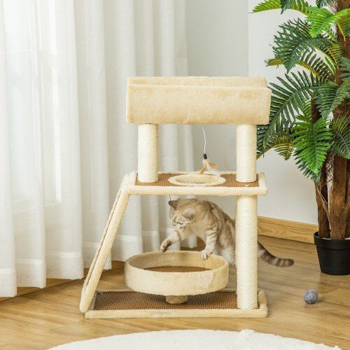 PawHut &Aacute;rbol Rascador Con Escalera para gatos, , large Imagen numero 4