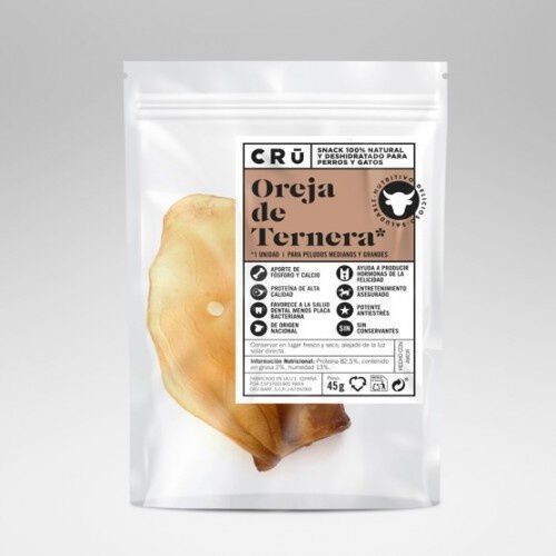 CRU oreja deshidratada de ternera para perros, , large Imagen numero 1