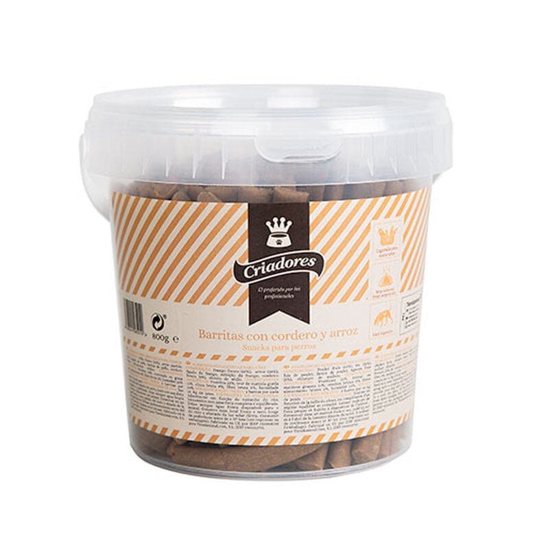 Snack criadores barritas para perros con cordero y arroz