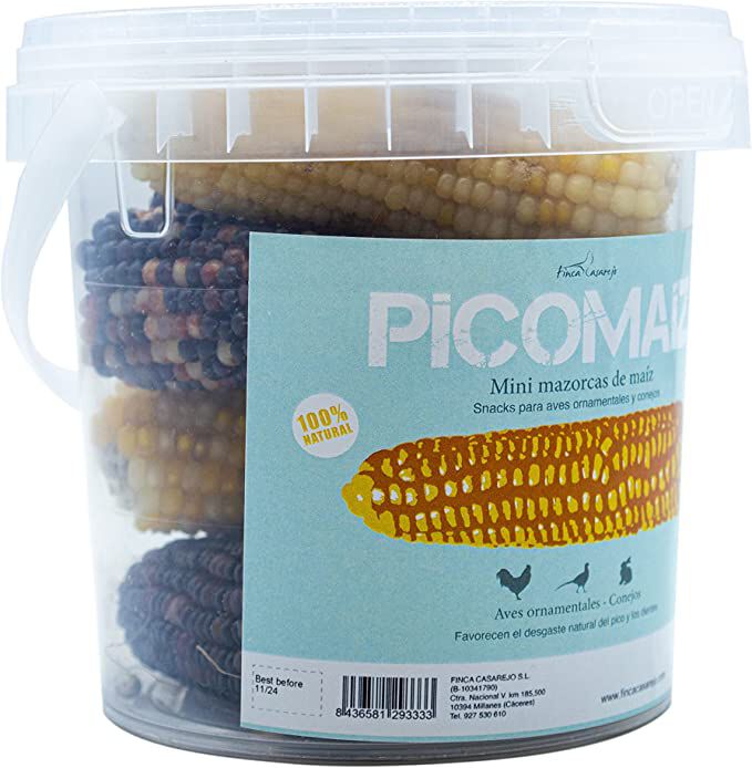 Mini Mazorcas de Ma&iacute;z para gallinas y Conejos - PicoMa&iacute;z &ndash; Snack 100% Natural para roedores y Aves &ndash; 240 g &ndash; Ayuda al Desgaste de Dientes y Pico, , large Imagen numero 4