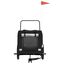 vidaXL Remolque de bicicleta mascotas hierro tela Oxford negro, , large indicador imagen numero 7