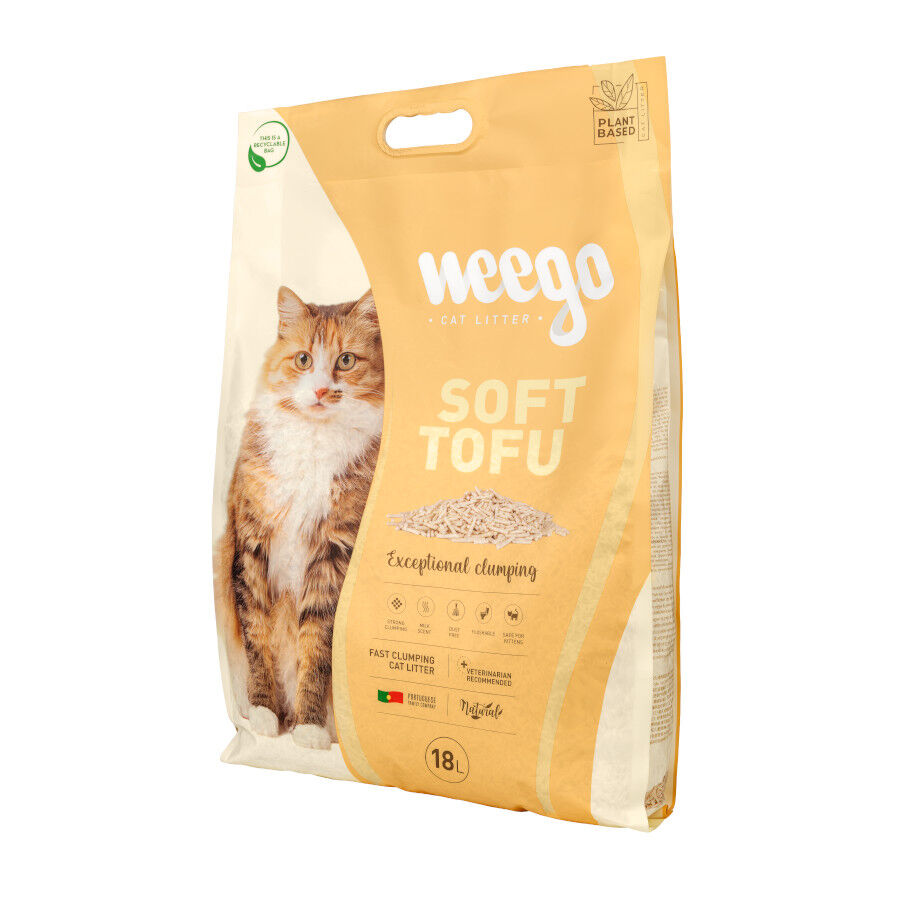 18 L Weego Soft Tofu Arena aglomerante para gatos, , large Imagen numero 2