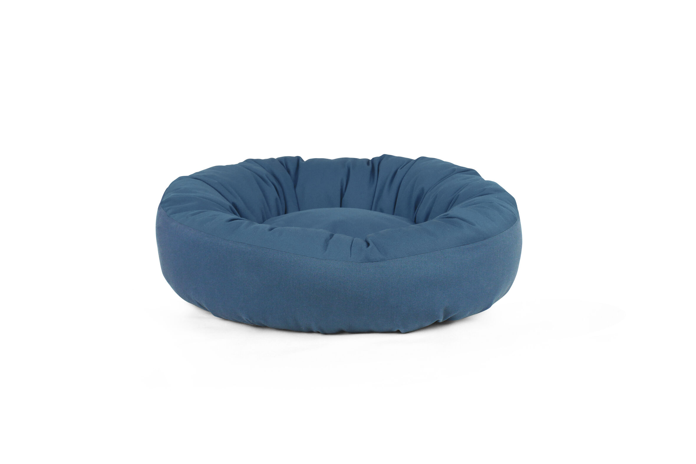 Gauty Cama Redonda Tela de sarga  Azul para Perros y Gatos