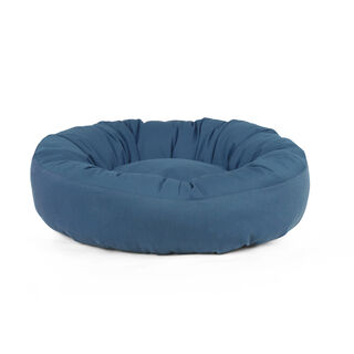 Gauty Cama Redonda Tela de sarga  Azul para Perros y Gatos 